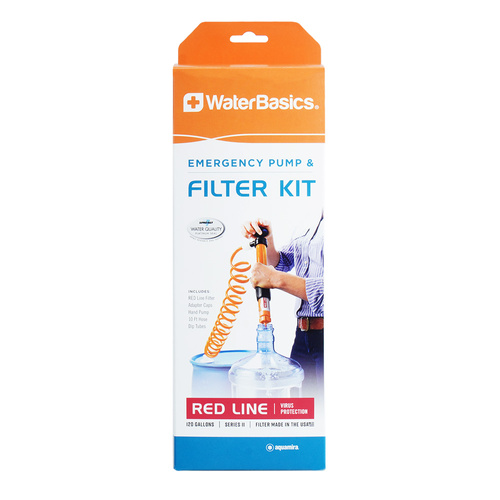 Фильтрация воды - Aquamira - RED Line WaterBasics Emergency Pump and Filter Kit ручной насос - 67257