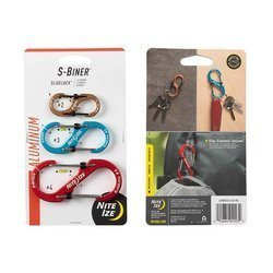 Nite Ize - Набір карабінів S-Biner® SlideLock® Aluminum Combo - 3 шт. - LSBA234-A2-R6