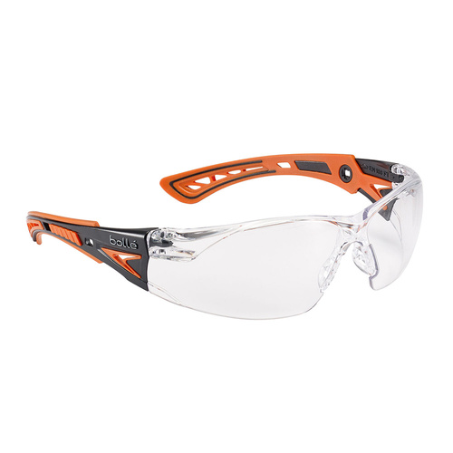 Bolle Safety - Защитные очки Rush+ - Прозрачный козырек - Оранжевый - RUSHPPSIO - Защитные очки