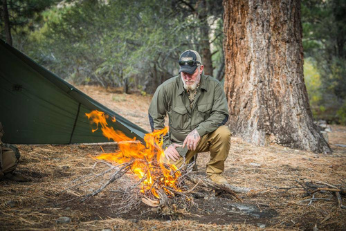 Helikon - Футболка Woodsman - Taiga Green / Coyote - KO-WDN-DC-1109A - Тактичні сорочки - Одяг