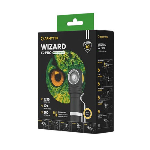 Armytek - Налобный фонарь Wizard C2 Pro - Магнитное зарядное устройство - 2500 лм - 18650 - черный - F08701C - Налобные фонари