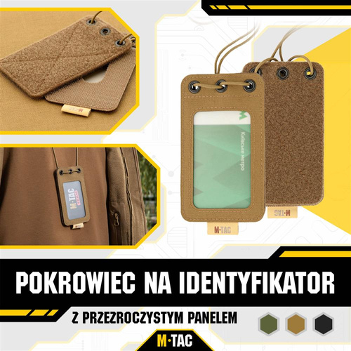 Снаряжение - M-Tac - Обложка для бейджа с прозрачной панелью - Coyote - 10131005 - Кошельки, футляры для документов