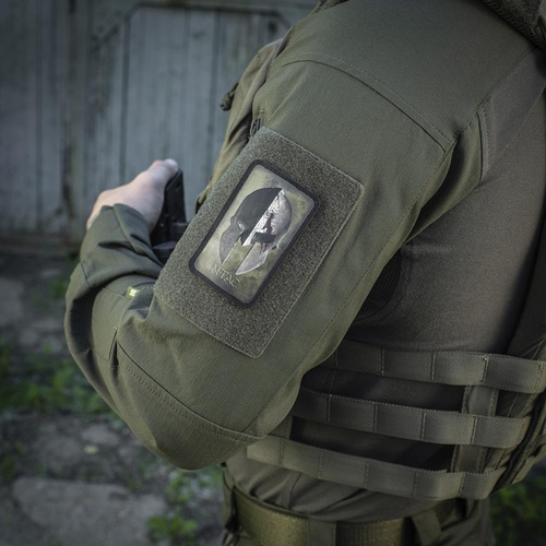 Нашивки - M-Tac - Нашивка - Шолом спартанський - Моральна нашивка - Ranger Green / Czarna - 51102023