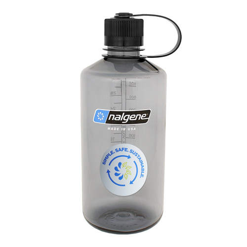 Nalgene - Бутылка для воды 32 oz Narrow Mouth Sustain water bottle - 38mm thread - 1L - Grey - 2021-0432 - Бутылки для воды, гидраторы, котелки