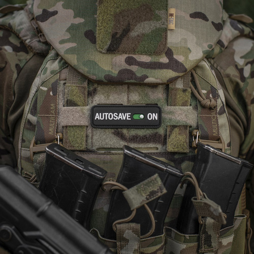 Одяг - M-Tac - Нашивка Morale Patch Autosave PVC - 3D - чорний - 51116702 - Нашивки