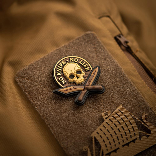 Нашивки - M-Tac - Нашивка 3D PVC No Knife - No Life patch - Coyote - 51128005