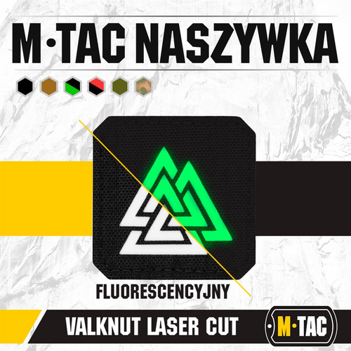 Одяг - M-Tac - Квадратна нашивка Laser cut Valknut - чорний - 51162299 - Нашивки