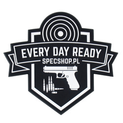 SpecShop.pl - Тактическая нашивка на липучке - Щит - Черный - 67x70 мм.