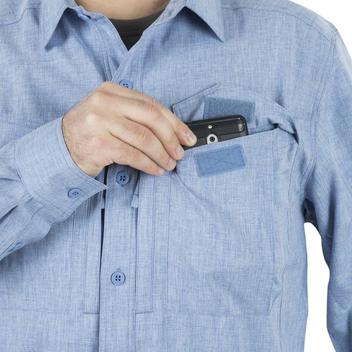 Тактические рубашки - Helikon - Рубашка Defender Mk2 Gentleman Shirt® - меланжевый синий - KO-DGM-PO-6520Y