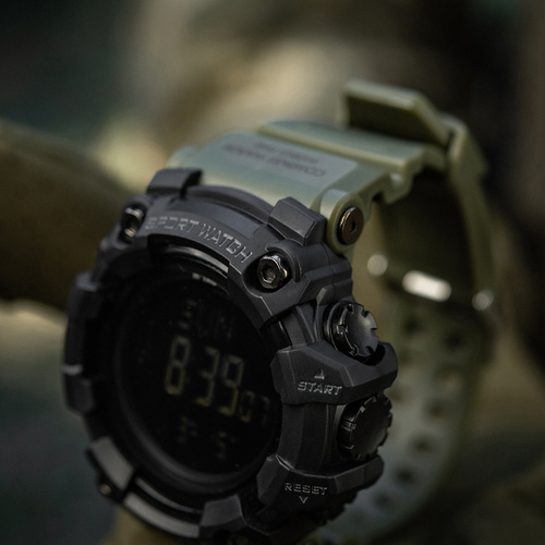 Годинники - M-Tac - Тактичний годинник 2037 - LED - 5 ATM - Зелений - 50007001