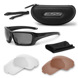 ESS - Rollbar Tactical Subdued Logo Kit Ballistic Glasses - Black - Transparent / Tinted - EE9018-05