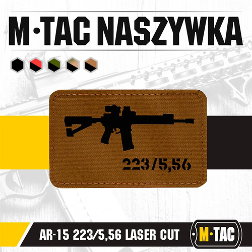 M-Tac - AR-15 223/5.56 Laser Cut patch - Coyote/Black - 51111502 - Нашивки - Одежда