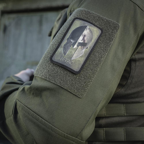 M-Tac - Нашивка - Шолом спартанський - Моральна нашивка - Ranger Green / Czarna - 51102023 - Нашивки
