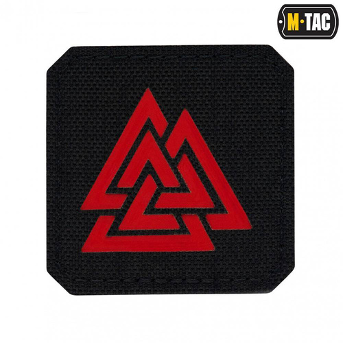 M-Tac - Квадратная нашивка Laser cut Valknut - Красный / Чёрный - 51162233 - Нашивки