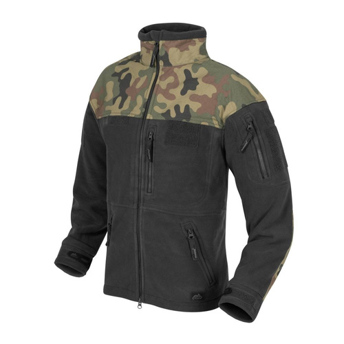 Helikon - Толстовка флисовая Infantry - Black/PL Woodland - BL-INF-HF-17 - Флисовые куртки 