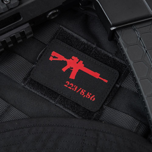 M-Tac - AR-15 223/5.56 Laser Cut patch - Black/Red - 51111233 - Нашивки - Одежда