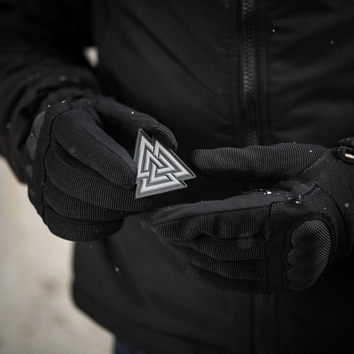 M-Tac - Нашивка 3D PVC Valknut patch - черный / серый - 51163211 - Нашивки