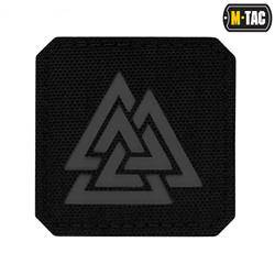 M-Tac - Квадратна нашивка Laser cut Valknut - Чорний / Сірий - 51162211
