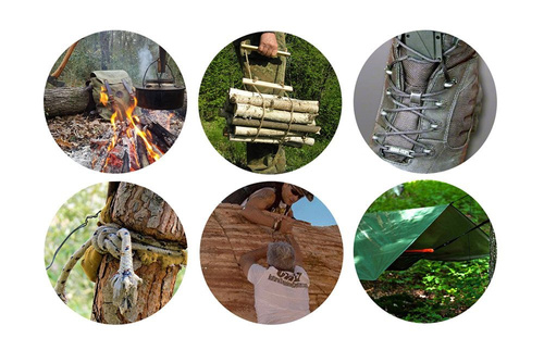 EDCX - Браслет виживання "Риба". - Чорні - 2179 - Паракорд - Туризм