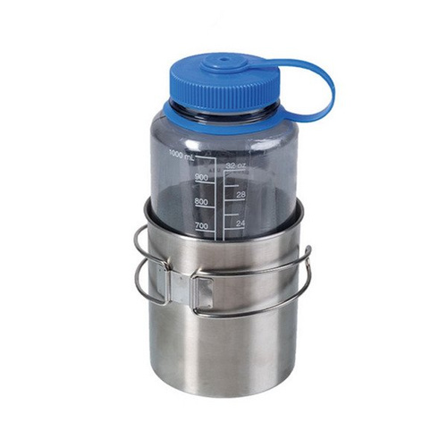 Туризм - Mil-Tec - Кружка з нержавіючої сталі зі складною ручкою - 800 мл - 14602800 - Туристичний посуд