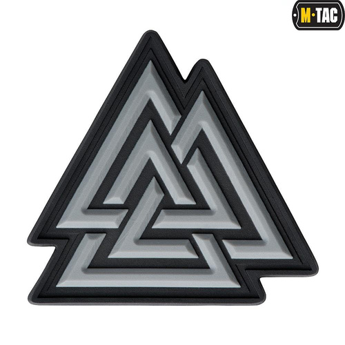M-Tac - 3D Нашивка з ПВХ Valknut - чорний / сірий - 51163211 - Нашивки