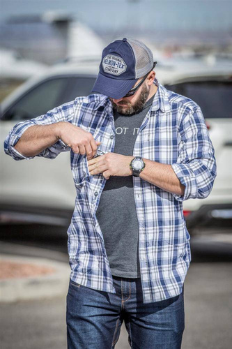 Helikon - Рубашка TRIP Nylon Blend - Indigo Plaid - KO-TRI-NB-P8