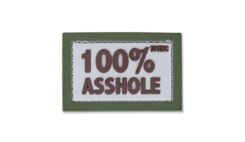 101 Inc. - 3D патч - 100% Asshole - Песок. - Нашивки