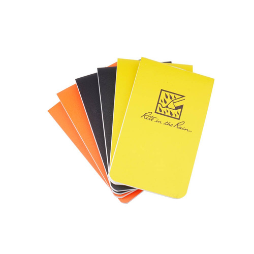 Rite in the Rain - Водонепроницаемые блокноты On-The-Go Waterproof Notes - 85 x 50 mm - 6 pcs.- Black / Yellow / Orange - OTG-INDL - Водонепроницаемые блокноты