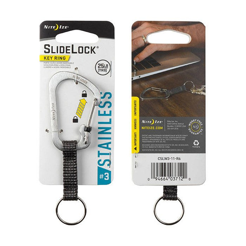 Nite Ize - Карабин SlideLock Key Ring #3 - Сталь - CSLW3-11-R6 - Карабины