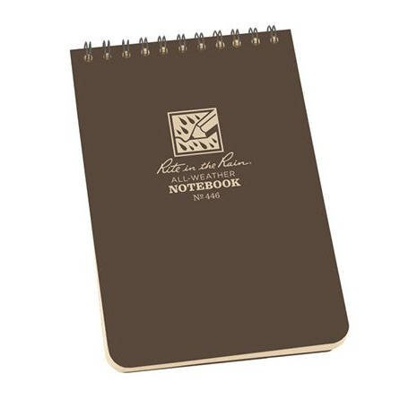 Rite in the Rain - Водонепроникний блокнот - 4 x 6" - 446 - Плоска Темна Земля - Водонепроникні блокноти