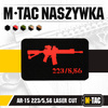M-Tac - нашивка AR-15 223/5.56 Laser Cut - чорна/червона - 51111233