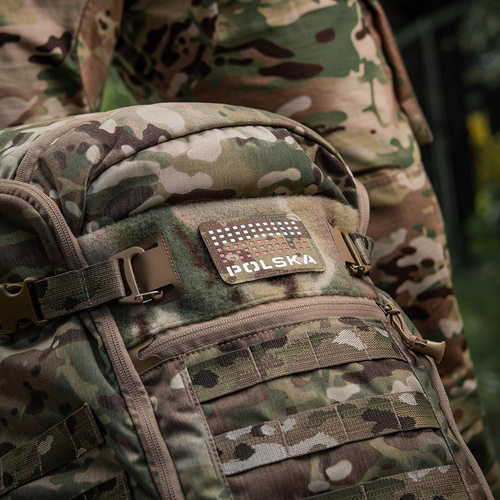 Одяг - M-Tac - Нашивка з прапором і написом Польща - Лазерне різання - Пікселі - Червоний / MultiCam / Білий - 51007108 - Нашивки