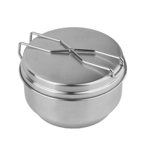 Котелки - Mil-Tec - Туристический менажка 3-х секционный - Нержавеющая сталь - 14664800