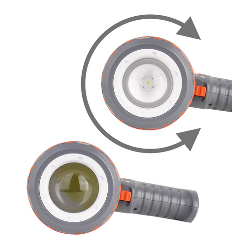 Фонарики - Falcon Eye - Прожектор Strike - 1100 лм - Focus - USB-C - серый/красный - FSL0013 - Фонарики на аккумуляторе