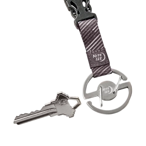 Nite Ize - Карабін зі шнурком Medallion Key Lanyard - сталевий - сріблястий/чорний - MKL-11-R3 - Карабины