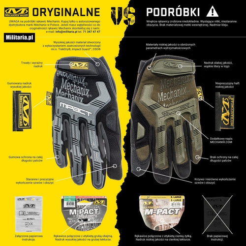 Тактические перчатки - Mechanix - тактические перчатки M-Pact - Olive Drab - MPT-60.