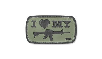 101 Inc. - 3D нашивка - I Love My M4 - Green OD