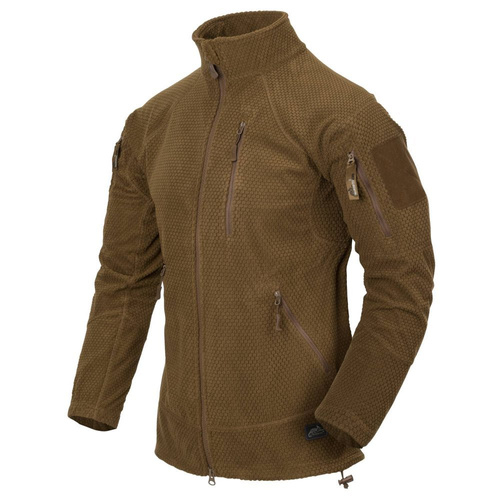 Helikon - Толстовка флисовая Alpha Tactical Grid Fleece - Coyote - BL-ALT-FG-11 - Флисовые куртки 