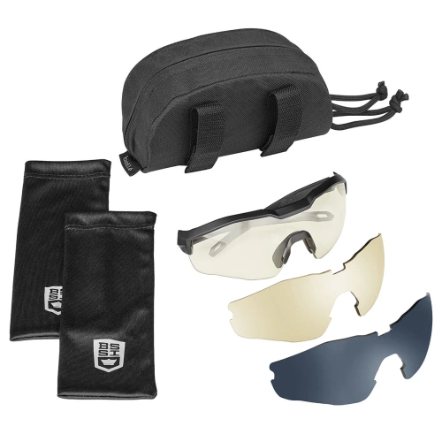 Bolle Tactical - Балістичні окуляри MY6 Eyeshield - Platinum - з трьома козирками - MY6EST72W - Захисні окуляри