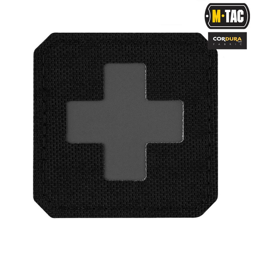 M-Tac - Нашивка Medic Cross Laser Cut - Cordura 500D - Чёрный / Серый - 51122211 -  Группа крови, медицинские