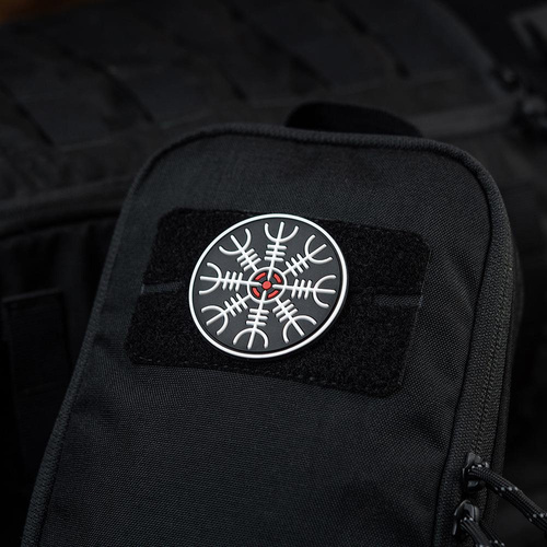 Нашивки - M-Tac - 3D ПВХ Нашивка "Шлем ужаса" - черный / красный / белый - 51221233