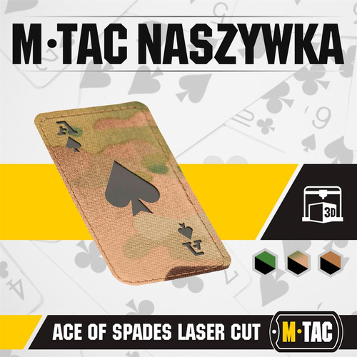M-Tac - нашивка Ace of Spades - Cordura 500D - Multicam / Black - 51109802 - Нашивки - Одежда