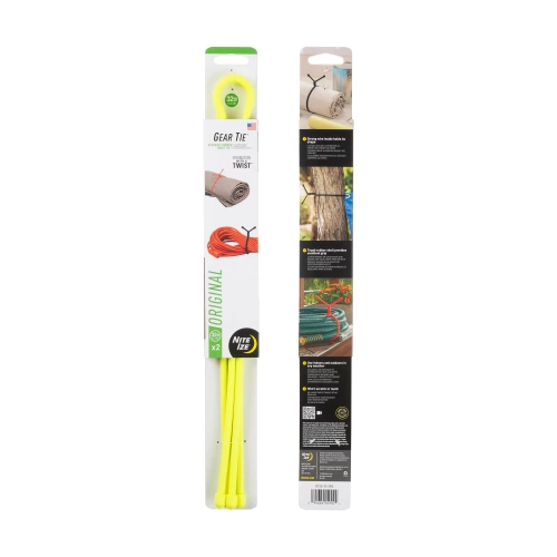 Nite Ize - Gear Tie 32" Original Twist Tie - Two-Pack - Neon Yellow - GT32-33-2R3 - Паракорд