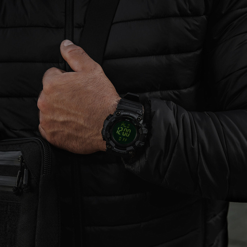 Годинники - M-Tac - Тактичний годинник 2037 - LED - 5 ATM - Чорний - 50007002