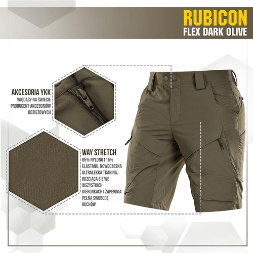 Шорти - M-Tac - Тактичні шорти Rubicon Flex - 4-Way Stretch - YKK - Dark Olive - 20070048