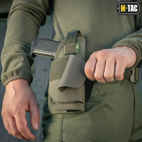 Снаряжение - M-Tac - Кобура универсальная Elite - Правая - Ranger Green - 10166023 - Кобуры MOLLE