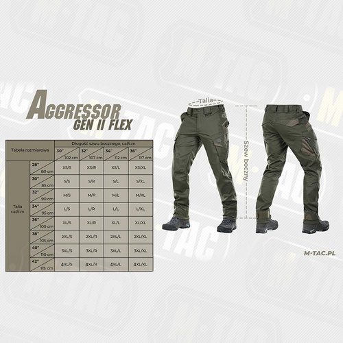 Тактические брюки - M-Tac - Тактические брюки Aggressor Gen.II Flex - Ripstop - Army Olive - 20058062.