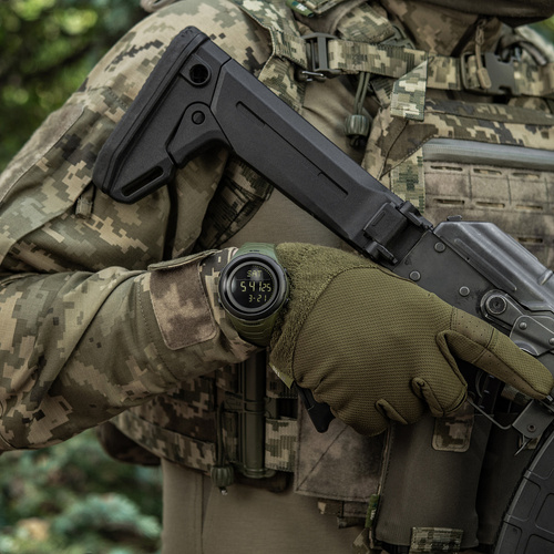 Часы - M-Tac - Тактические часы 2166 - светодиодные - 5 ATM - Зелёный - 50008001