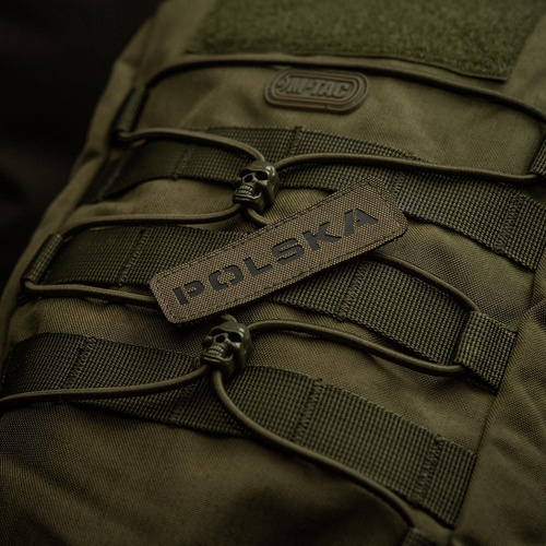 M-Tac - Польська нашивка 25х80 - Laser Cut - Black / Ranger Green - 51004123 - Нашивки