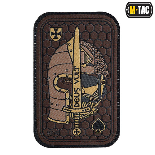 M-Tac - Нашивка Morale Patch Deus Vult Ace - Żakard - Coyote - 51117005 - Нашивки
